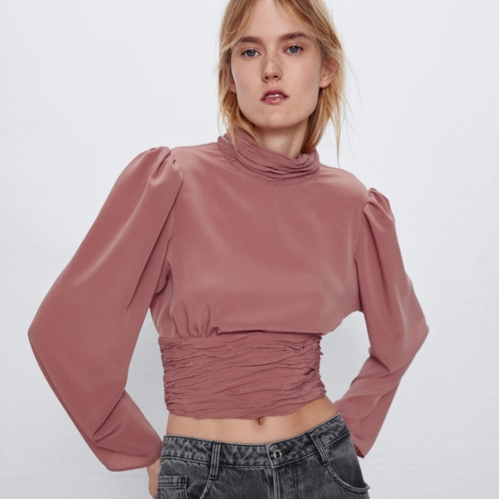 Zara Deep Open Back Crop Top